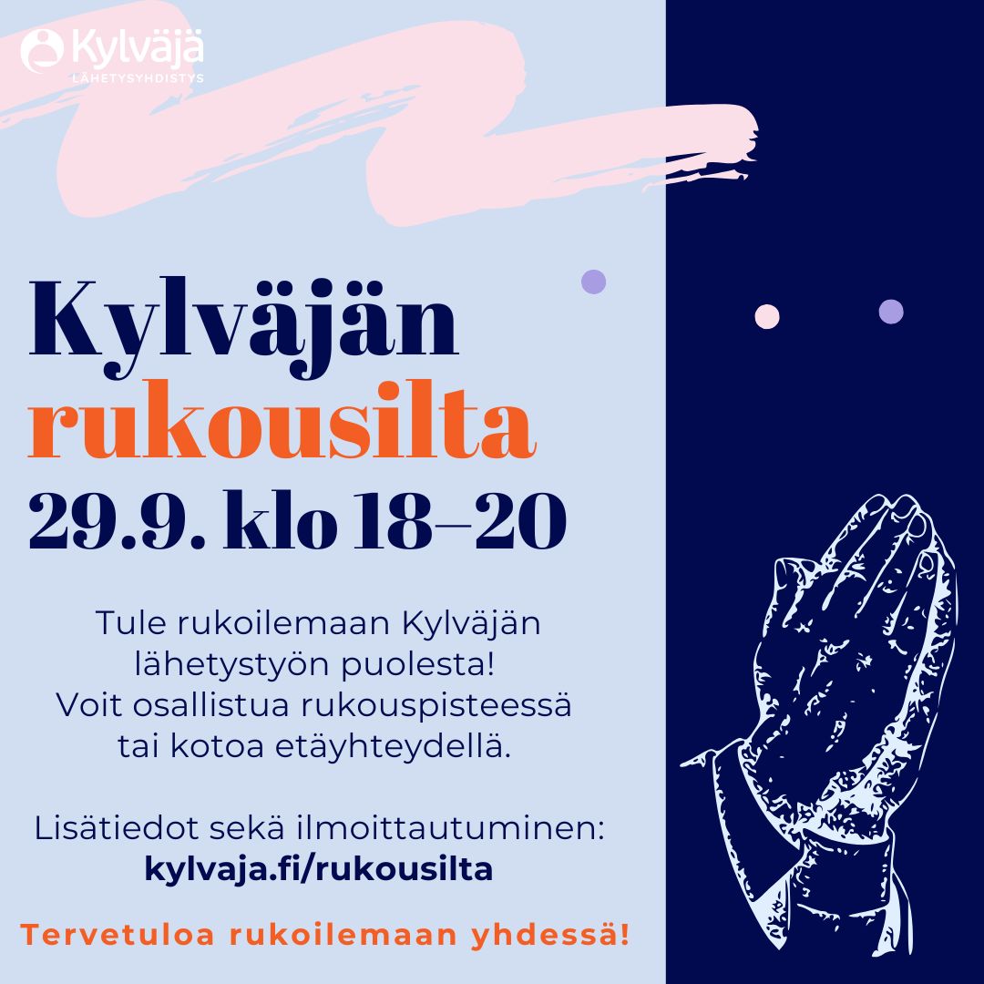 Kylväjän rukousilta 29.9.2026 ilmoitus.